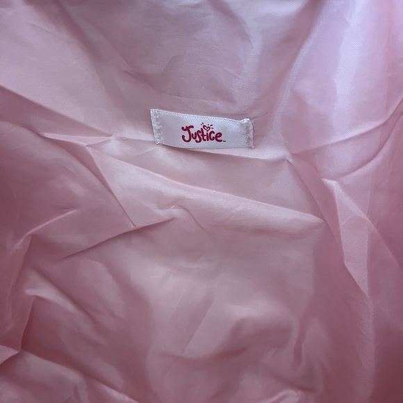 Pink Metallic Justice Puffer Tote Bag Purse 26x19” Women’s/kids rare y2k fashion - Picture 5 of 6